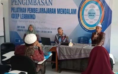 Pertama Kali SMPI Lughatul Islamiyah Gelar Kegiatan Pengimbasan Deep Learning untuk Guru